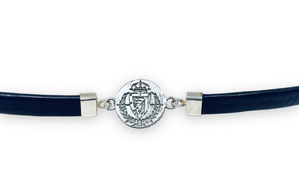 PULSERA RV PLATA BRILLO Y CUERO 02