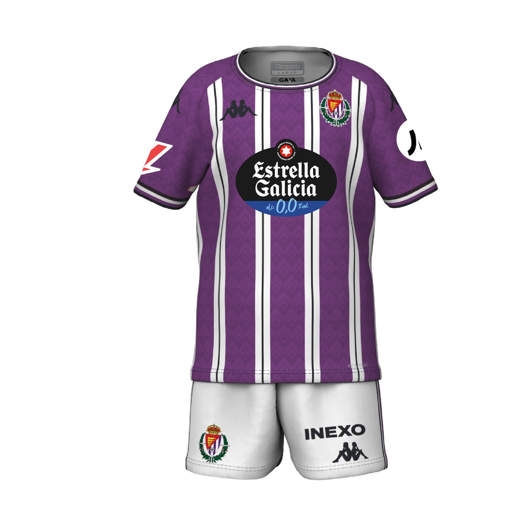 KIT 1ª EQUIPACIÓN INFANTIL REAL VALLADOLID 24/25 KOMBAT KIT HOME 01
