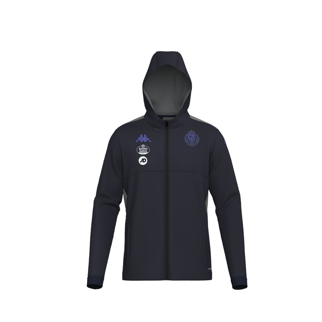 CHAQUETA CHÁNDAL REAL VALLADOLID NEGRO 24/25 ARUFEOD 8 01