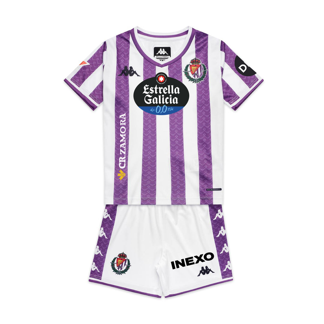 KIT 1ª EQUIPACIÓN INFANTIL REAL VALLADOLID 25/26 KOMBAT KIT HOME 01