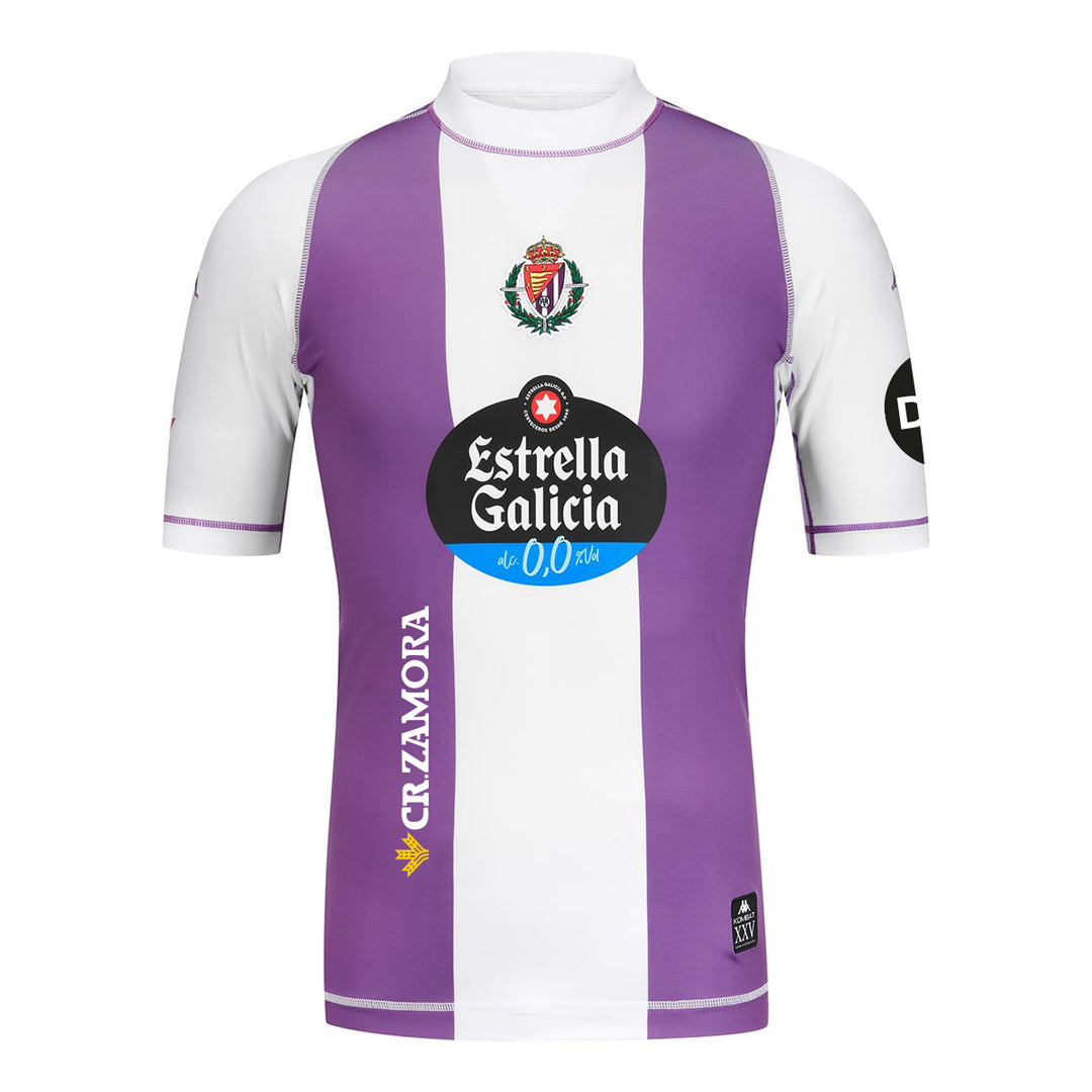 CAMISETA XXV ANIVERSARIO REAL VALLADOLID BLANQUIVIOLETA 01