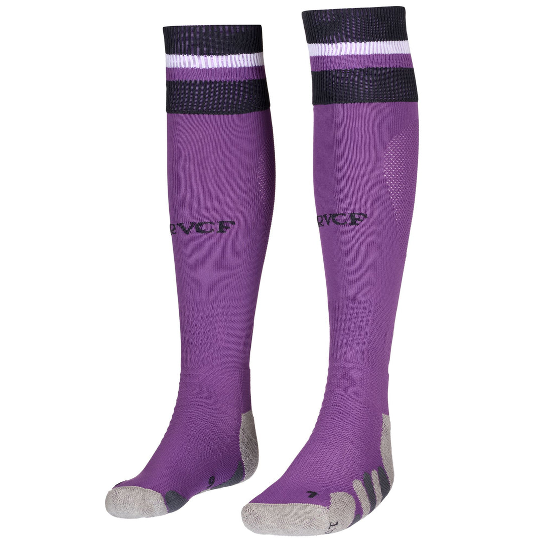 KOMBAT SPARK PRO VALLADOLID 1PACK - Socks - Knee High Sock - MAN - Violet-Grey Cenize-White 01